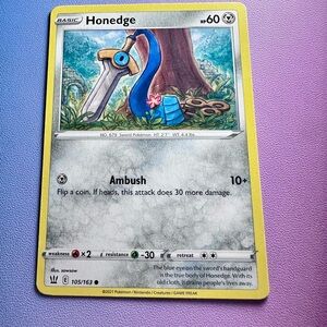 honedge - 105/163 (common) — pokemon: battle styles